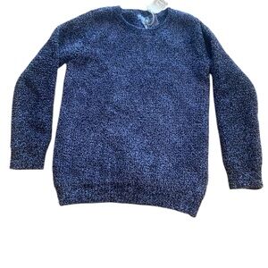 Barefoot Dreams Women’s Crew Pullover Blue Black Warm Soft Sweater NEW size XS